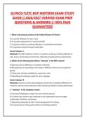 GLYNCO FLETC BOP MIDTERM EXAM STUDY GUIDE &vert;&vert; 2026&sol;2027 VERIFIED EXAM PREP QUESTIONS & ANSWERS &vert;&vert; 100&percnt; PASS GUARANTEED