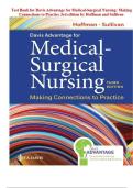  Test Bank for DAVIS ADVANTAGE FOR MEDICAL-SURGICAL NURSINGPractice Question Bank &ndash; 3rd Edition AlignedMaking Connections to Practice &vert; Hoffman & Sullivan