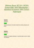 Midterm Exam&colon; SCI 251 &sol; SCI251 &lpar;Latest 2026 &sol; 2027&rpar; Microbiology &vert; Questions & Answers 100&percnt; Correct - Nightingale