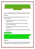 WGU D440 Health and Wellness Through Nutritional Science - Diabetes Nutrition Management OA Exam Questions and Verified Answers with Rationale Latest Edition 2026&sol;2027