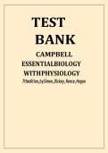 TEST BANK CAMPBELL ESSENTIAL BIOLOGY WITH PHYSIOLOGY 7th edition&comma;by Simon&comma; Dickey&comma; Reece&comma; Hogan&NewLine;