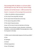 NURS 251 Pharmacology Exam Study Guide &vert; Portage Learning Modules 1-10 Practice Questions & Answers 2026-2027&NewLine;&NewLine;