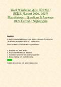 Week 9 Webinar Quiz&colon; SCI 251 &sol; SCI251 &lpar;Latest 2026 &sol; 2027&rpar; Microbiology &vert; Questions & Answers 100&percnt; Correct - Nightingale