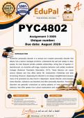 PYC4802 Assignment 3 &lpar;COMPLETE ANSWERS&rpar; 2026 - DUE 10 August 2026