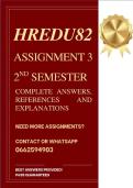 HREDU82 ASSIGNMENT 3 2026 - COMPLETE ANSWERS