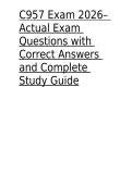 C957 Exam 2026&ndash; Actual Exam Questions with Correct Answers and Complete Study Guide