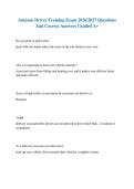 Amazon Driver Training Exam 2026&sol;2027 Questions And Correct Answers Graded A&plus;&NewLine;&NewLine;