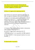 RAC-DRUGS NEWEST EXAM TEST BANK 500 &NewLine;QUESTIONS WITH VERIFIED ANSWERS &vert;GRADED &NewLine;A&plus;&sol;&sol;100&percnt; CORRECT&vert; LATEST 2026&sol;27