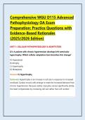 Comprehensive WGU D115 Advanced Pathophysiology OA Exam Preparation&colon; Practice Questions with Evidence-Based Rationales &lpar;2025&sol;2026 Edition&rpar;