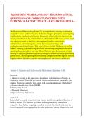RASMUSSEN PHARMACOLOGY EXAM 300 ACTUAL &NewLine;QUESTIONS AND CORRECT ANSWERS WITH &NewLine;RATIONALE LATEST UPDATE ALREADY GRADED A&plus; 