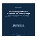 WGU E026 Task 1 &ndash; AI for IT Automation and Security Performance Assessment &vert; GNS3 Hybrid Network&comma; AI&sol;ML Models&comma; MITRE ATT&CK & SOAR Playbook &vert; 2026 Update&period;