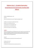 Medicine Year 1 Complete Final Examination 2025 &vert; 100&plus; Practice Questions with Answers & Detailed Rationales