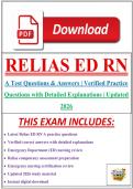Relias ED RN A Test Questions & Answers with Rationales &vert; Emergency Department RN Exam Prep &vert; Latest Update 2026