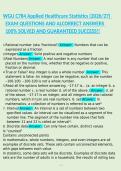 WGU C784 Applied Healthcare Statistics &lpar;2026&sol;27&rpar; EXAM QUESTIONS AND ALCORRECT ANSWERS 100&percnt; SOLVED AND GUARANTEED SUCCESS&excl;&excl;