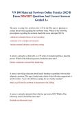 VN 100 Maternal Newborn Online Practice 2023 B Exam 2026&sol;2027 Questions And Correct Answers Graded A&plus;