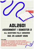 ADL2601 Assignment 1 Semester 2 MEMO &vert; Due 25 August 2026