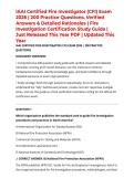 IAAI Certified Fire Investigator &lpar;CFI&rpar; Exam 2026 &vert; 200 Practice Questions&comma; Verified Answers & Detailed Rationales &vert; Fire Investigation Certification Study Guide &vert; Just Released This Year PDF &vert; Updated This Year