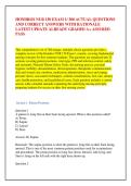 HONDROS NUR 150 EXAM 1&sol; 300 ACTUAL QUESTIONS &NewLine;AND CORRECT ANSWERS WITH RATIONALE &NewLine;LATEST UPDATE ALREADY GRADED A&plus; ASSURED &NewLine;PASS