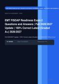 EMT FISDAP Readiness Exam 2 Actual Exam 2026&sol;2027 &ndash; 100&percnt; Verified &vert; Detailed Rationales &ndash; Pass Guaranteed &ndash; A&plus; Graded