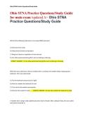 Ohio STNA Certification Exam Prep 2026&ndash;2027 &vert; Comprehensive Practice Test with Verified Answers&NewLine;&sol;Ohio STNA Exam Questions and Answers 2026&ndash;2027 &vert; State Tested Nurse Aide Practice Test