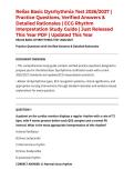 Relias Basic Dysrhythmia Test 2026&sol;2027 &vert; Practice Questions&comma; Verified Answers & Detailed Rationales &vert; ECG Rhythm Interpretation Study Guide &vert; Just Released This Year PDF &vert; Updated This Year