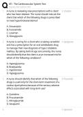 ATI &ndash; The Cardiovascular System Test &ndash; 2026 Edition Complete Study Guide&comma; ALL QUESTIONS AND CORRECT DETAILED ANSWERS ALREADY GRADED A&plus;