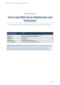 WGU E027 Task 2 Infrastructure Implementation Report &vert; Azure IaaS&comma; Ubuntu VM&comma; Nginx&comma; SSL&sol;TLS&comma; iperf3 & Monitoring &vert; 2026 Passed&period;