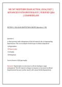 NR 507 MIDTERM EXAM ACTUAL 2026&sol;2027 &vert; &NewLine;ADVANCED PATHOPHYSIOLOGY &vert; VERIFIED Q&A &NewLine;&vert; CHAMBERLAIN 