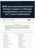 IBHRE International Board of Heart Rhythm Examiners Certification Exam Questions & Answers 2026-2027 &vert; Latest Verified Edition