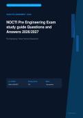 NOCTI Pre-Engineering Exam Study Guide Actual Exam 2026&sol;2027 &ndash; 100&percnt; Verified &vert; Detailed Rationales &ndash; Pass Guaranteed &ndash; A&plus; Graded