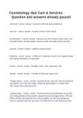 Cosmetology Hair Care & Services Questions and Answers 2027 &vert; Complete Study Guide&NewLine;