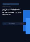 CON 7800 Commercial Acquisition Test Actual Exam 2026&sol;2027 &ndash; 100&percnt; Verified &vert; Detailed Rationales &ndash; Pass Guaranteed &ndash; A&plus; Graded