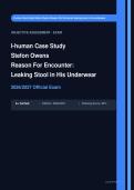  I-Human Case Study Stefon Owens Leaking Stool Actual Exam 2026&sol;2027 &ndash; 100&percnt; Verified &vert; Detailed Rationales &ndash; Pass Guaranteed &ndash; A&plus; Graded