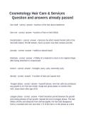 Cosmetology Hair Care & Services Questions and Answers 2027 &vert; Complete Study Guide&NewLine;