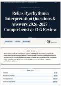Relias Dysrhythmia Interpretation Questions & Answers 2026-2027 &vert; Comprehensive ECG Review