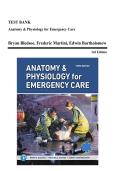 Test Bank for Anatomy & Physiology for Emergency Care&comma; 3rd Edition &lpar;Bledsoe&comma; 2020&rpar; &ndash; Complete Multiple Choice Questions with Answers