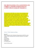 NSG 5003 Exam&colon; 300 Questions & Answers with Rationales &vert; Pass Your Advanced Pathophysiology Course with A&plus; Study Guide