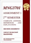 MNG3701 ASSIGNMENT 1 SEMESTER 2 2026 - COMPLETE ANSWERS