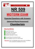 Chamberlain NR 509 Midterm Exam Advanced Physical Assessment &ndash; &lpar;2026&rpar; Actual Questions & Answers &lpar;Guarantee Pass&rpar;