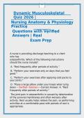 Dynamic Musculoskeletal Quiz Questions and Answers 2027 &vert; Nursing A&P Study Guide&NewLine;