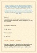 COMPTIA SECURITY&plus; SY0-701 CERTIFICATION EXAM 2026&sol;2027 TEST BANK COMPREHENSIVE PRACTICE QUESTIONS AND STUDY GUIDE COMPLETE ACCURATE EXAM APPROVED QUESTIONS AND CORRECT DETAILED ANSWERS WITH RATIONALES &lpar;100&percnt; CORRECT VERIFIED SOLUTIONS&rpar; CURRENTLY UPDATED VE