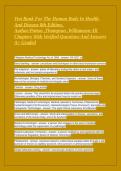 Testbank for The Human Body In Health And Disease 8th Edition by Patton&comma; Thompson & Williamson &vert; Complete Chapters 1-25 &vert; 2026 Update &vert; A&plus; Graded