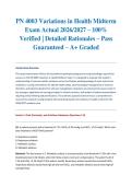 PN 4003 Variations in Health Midterm Exam Actual 2026&sol;2027 &ndash; 100&percnt; Verified &vert; Detailed Rationales &ndash; Pass Guaranteed &ndash; A&plus; Graded&NewLine;