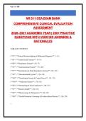 NR 511 CEA EXAM BANK &NewLine;COMPREHENSIVE CLINICAL EVALUATION &NewLine;ASSESSMENT &NewLine;2026&ndash;2027 ACADEMIC YEAR &vert; 250&plus; PRACTICE &NewLine;QUESTIONS WITH VERIFIED ANSWERS & &NewLine;RATIONALES