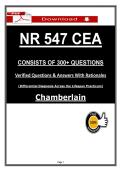 NR 547 CEA Differential Diagnosis Practicum Final Exams &ndash; Chamberlain Complete Package Bundle