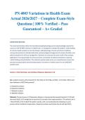 PN 4003 Variations in Health Exam Actual 2026&sol;2027 &ndash; Complete Exam-Style Questions &vert; 100&percnt; Verified &ndash; Pass Guaranteed &ndash; A&plus; Graded&NewLine;
