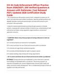 ICC Z4 Code Enforcement Officer Practice Exam 2026&sol;2027 &vert; 200 Verified Questions & Answers with Rationales &vert; Just Released PDF &vert; Updated 2026 Certification Study Guide