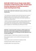 NUR 283 COMP 2 Exam Study Guide 2026 &vert; Transition to RN Practice &vert; 200&plus; NCLEX-Style Practice Questions & Verified Answers &vert; Galen Nursing Exam Prep