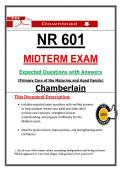 Chamberlain NR 601 Midterm Exam &ndash; Primary Care of the Maturing and Aged Family &lpar;2026&sol;2027&rpar; Actual Questions & Answers to Pass the Exam &lpar;100&percnt; Verified&rpar;