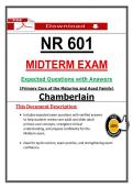 NR 601 Midterm Exam &ndash; Chamberlain Primary Care of the Maturing and Aged Family &lpar;2026&sol;2027&rpar; Actual Questions & Answers to Pass the Exam &lpar;100&percnt; Verified&rpar;